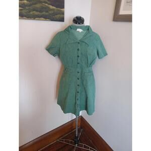 Vintage Girl Scouts Uniform Dress Girl Youth Size 10 1950-60s w/ Shoulder Patch